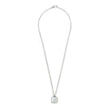 Collana Marlù unisex catena grumetta con pendente quadrato