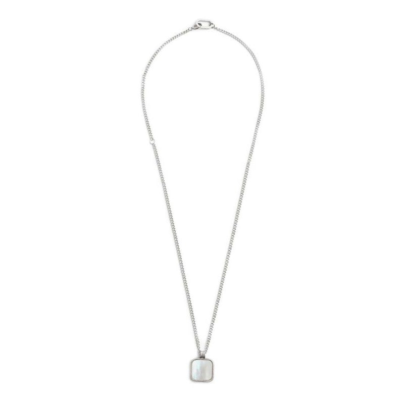 Collana Marlù unisex catena grumetta con pendente quadrato