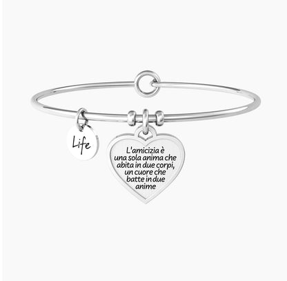 Bracciale donna Kidult L'AMICIZIA È UNA SOLA ANIMA … ARISTOTELE