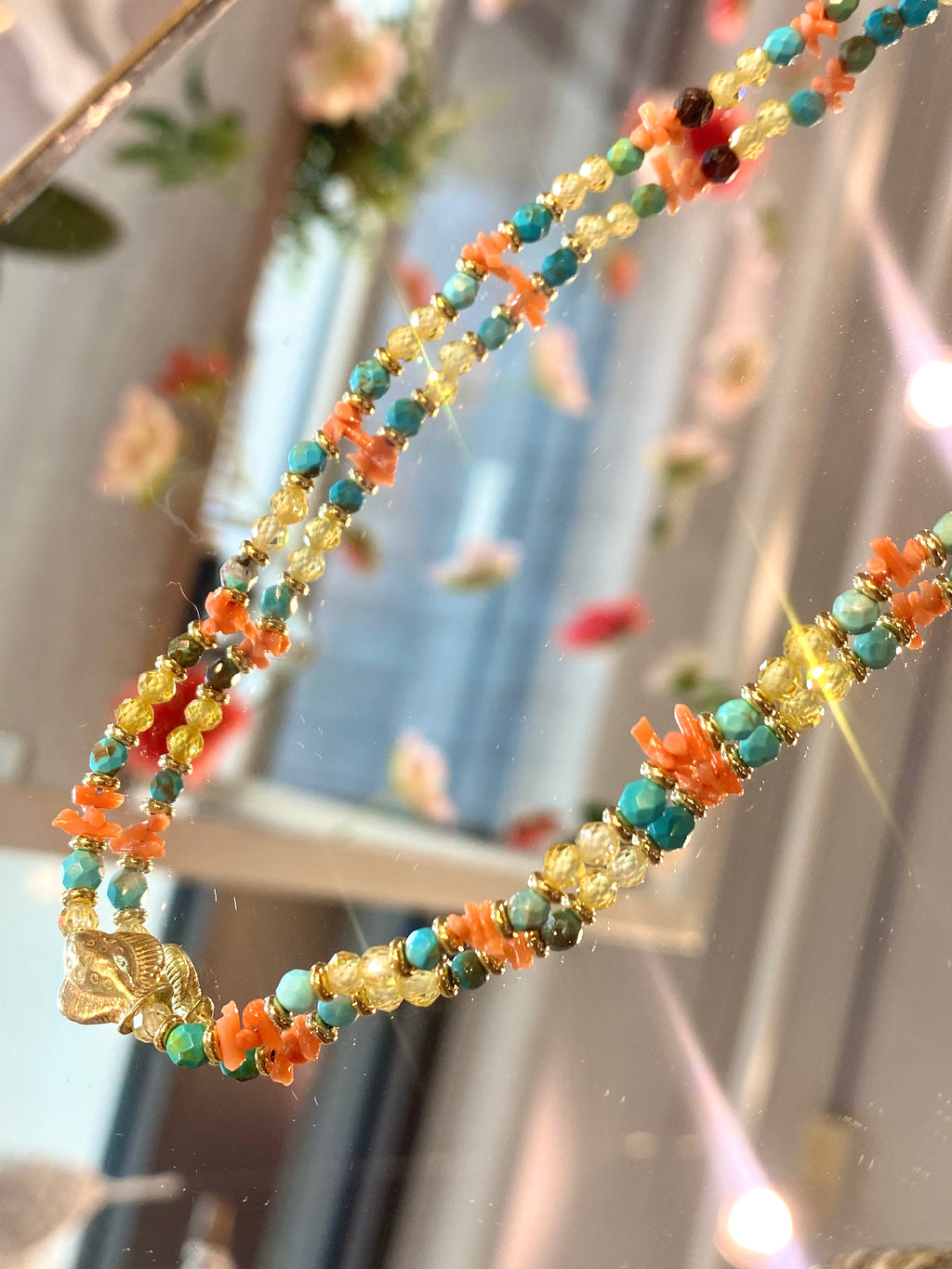 Collana Nivy donna corallini e pesciolino