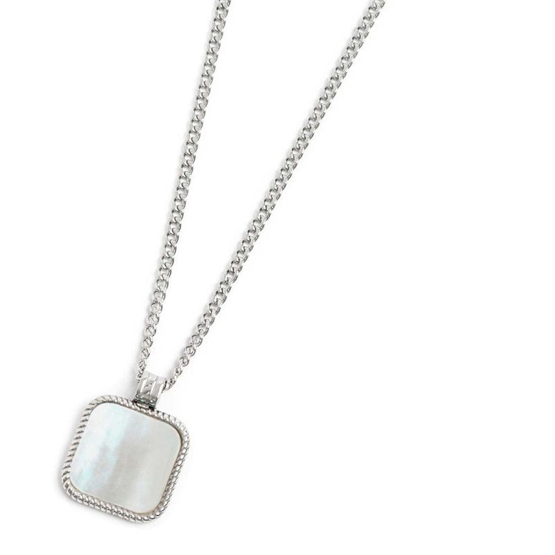 Collana Marlù unisex catena grumetta con pendente quadrato