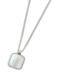 Collana Marlù unisex catena grumetta con pendente quadrato