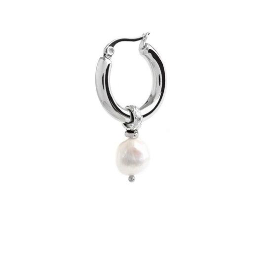 Mono orecchino Marlù a cerchio con perla pendente