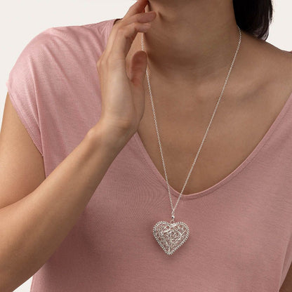 Collana lunga Vestopazzo donna Cuore ricamato