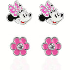 Orecchini Disney bimba Set Minnie e fiorellino