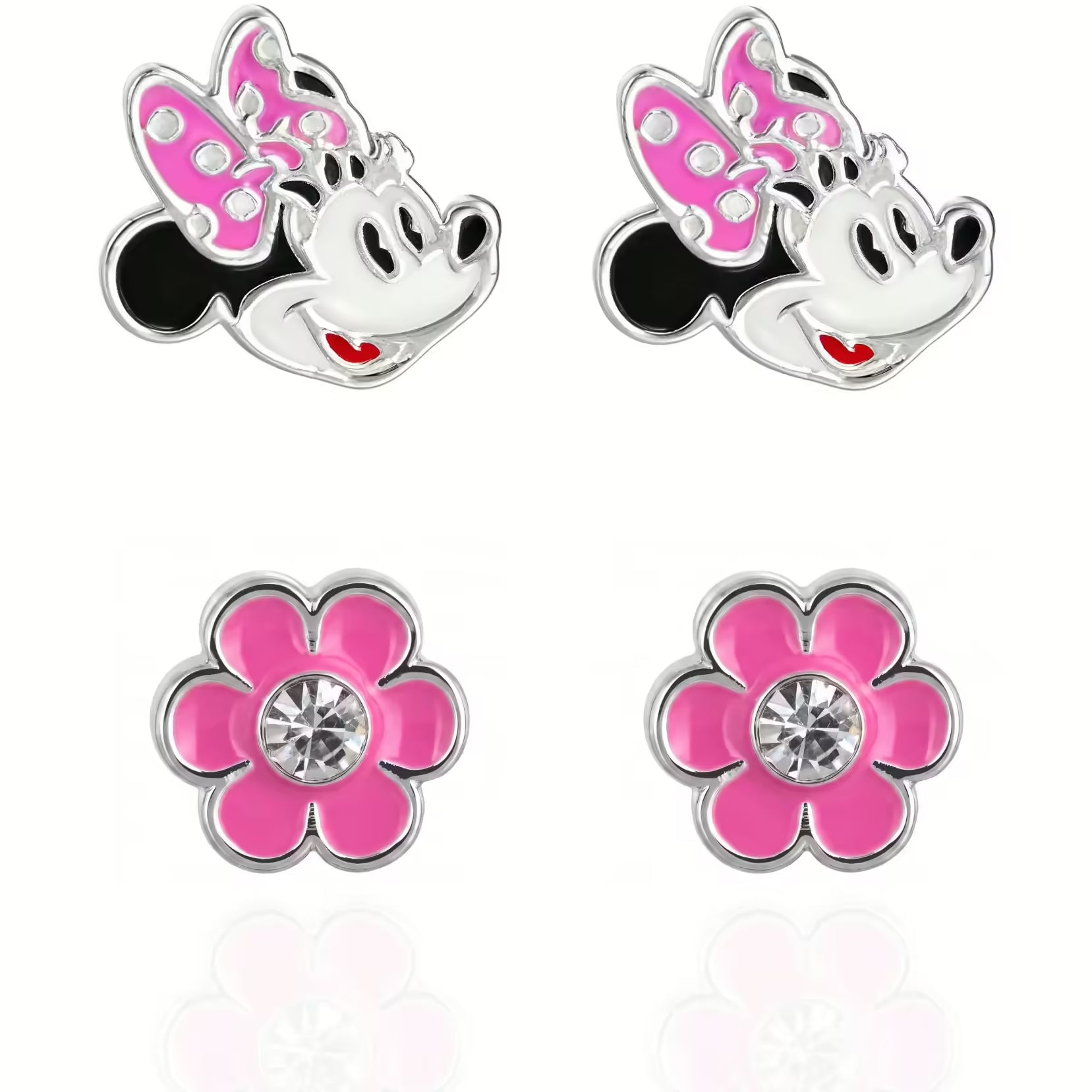 Orecchini Disney bimba Set Minnie e fiorellino