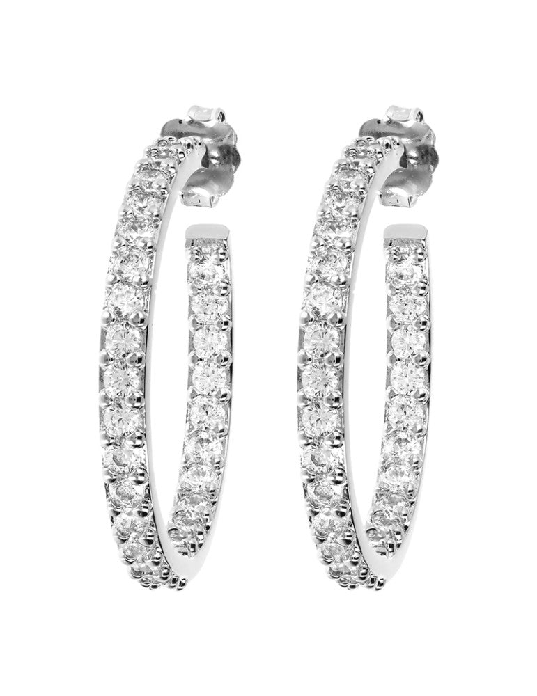 Orecchini Bronzallure donna Cerchi con cubic zirconia