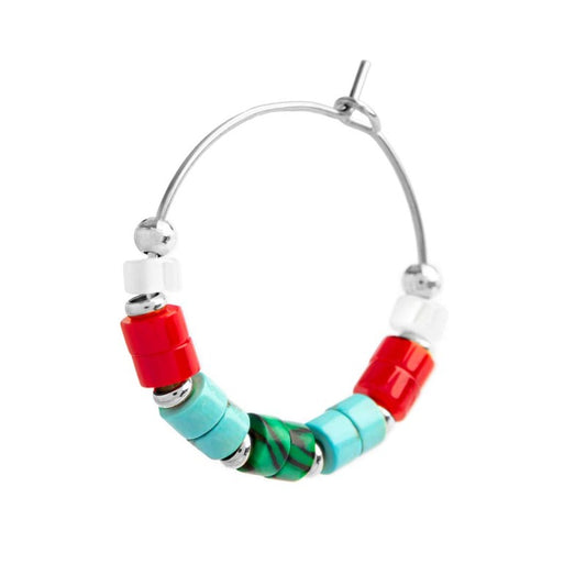 Orecchino Marlù donna Cerchio con pietre multicolor
