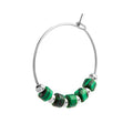 Orecchino Marlù donna Cerchio con pietre malachite