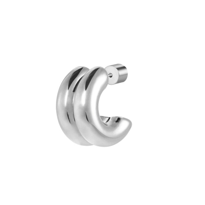 Mono orecchino Marlù Cerchietto doppio 1,5cm con perla
