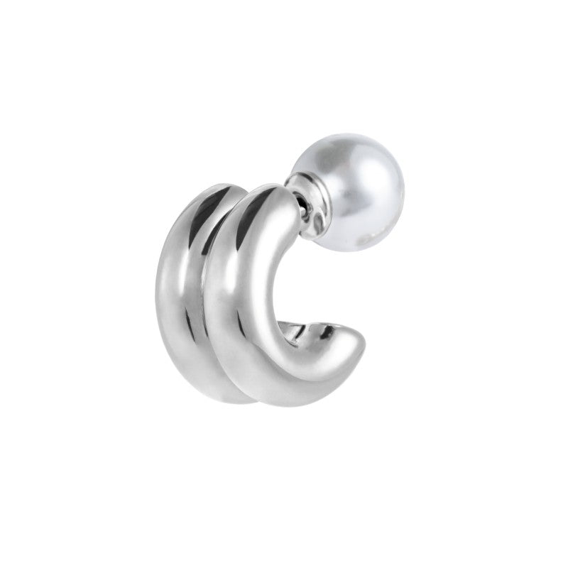 Mono orecchino Marlù Cerchietto doppio 1,5cm con perla