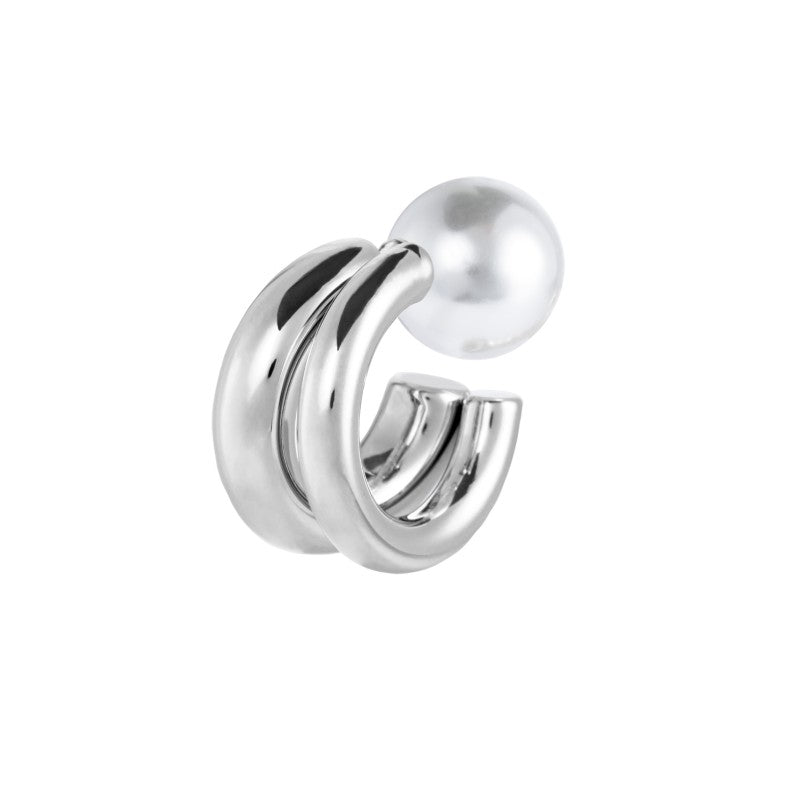 Mono orecchino Marlù Cerchietto doppio 2,1cm con perla