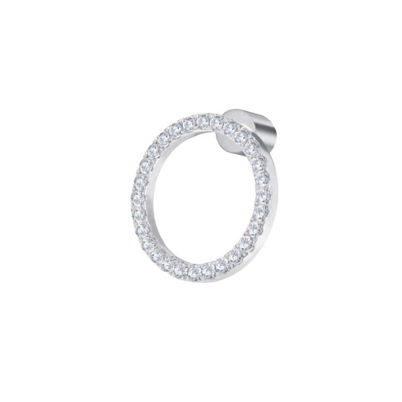 Mono orecchino Marlù a lobo cerchio 1,4cm con zirconi