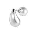 Mono orecchino Marlù goccia bombata 1,8cm con perla
