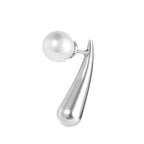 Mono orecchino Marlù goccia slim 2,2cm con perla