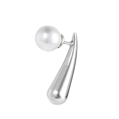 Mono orecchino Marlù goccia slim 2,2cm con perla