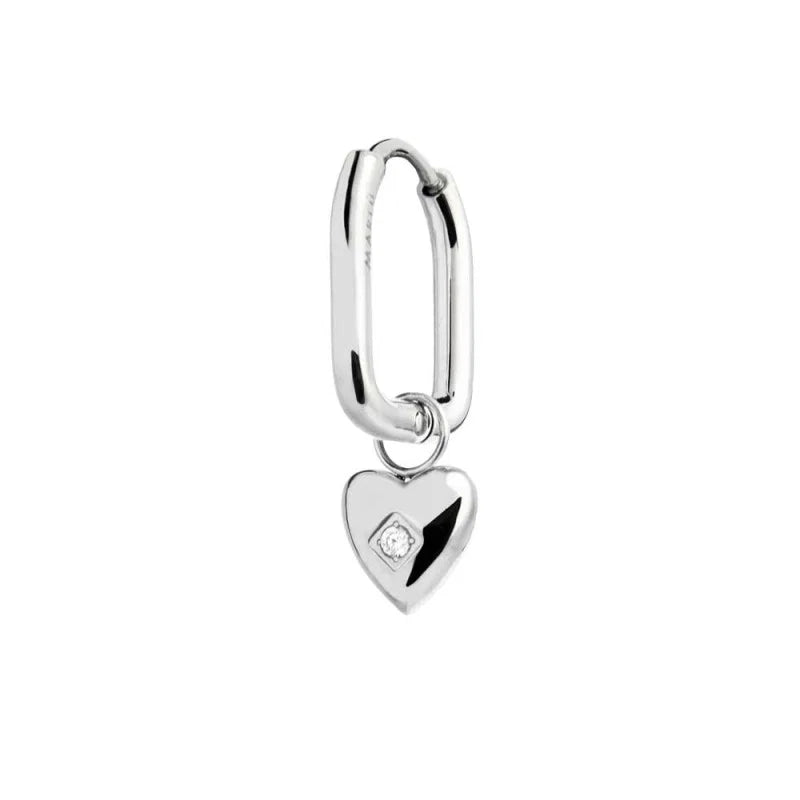 Mono orecchino Marlù donna Cerchio ovale con cuore