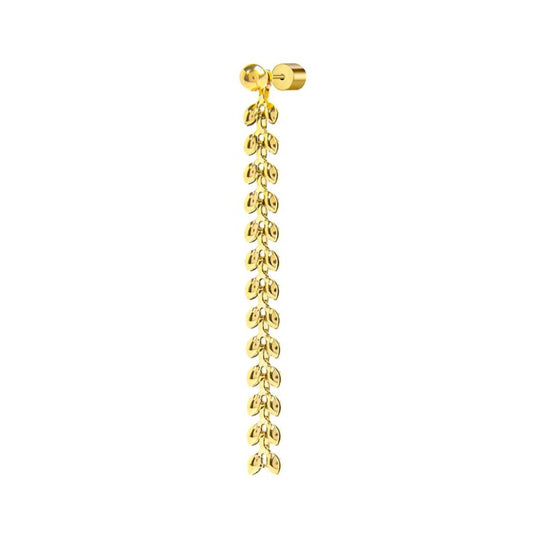 ORECCHINO MARLÙ DONNA PENDENTE CON CATENA A FOGLIA CHEVRON