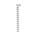 ORECCHINO MARLÙ DONNA PENDENTE CON CATENA A FOGLIA CHEVRON ARGENTO