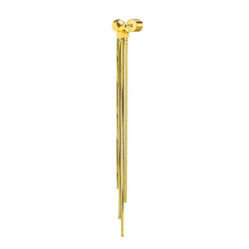 ORECCHINO MARLÙ DONNA PENDENTE CON CATENA SNAKE QUADRATE GOLD