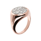Anello Bronzallure Chevalier Piccolo con Pavé Tondo in Cubic Zirconia