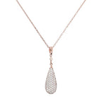 Collana Bronzallure con Pendente a Goccia Pavé in Cubic Zirconia