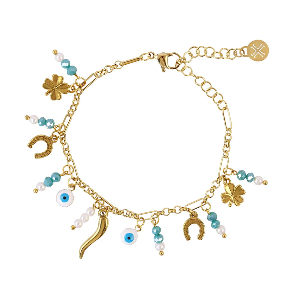 Bracciale Anartxy donna Portafortuna Cornetto gold