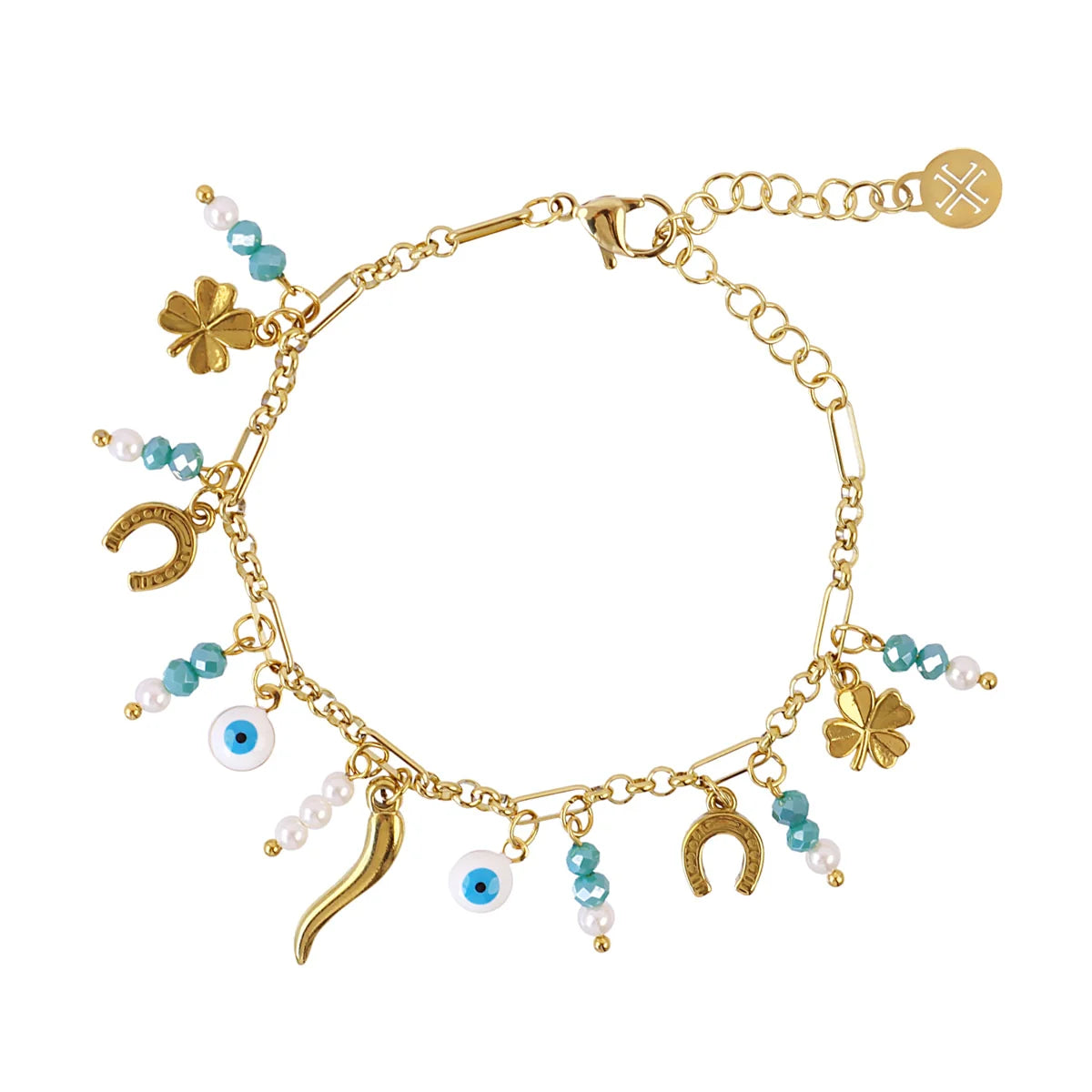 Bracciale Anartxy donna Portafortuna Cornetto gold