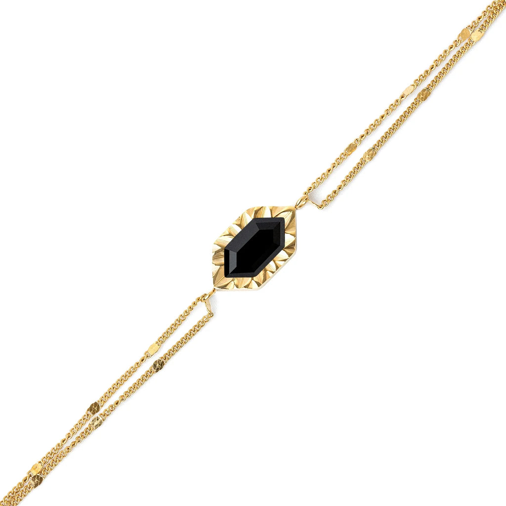 Bracciale Anartxy donna Gleam pietra nera