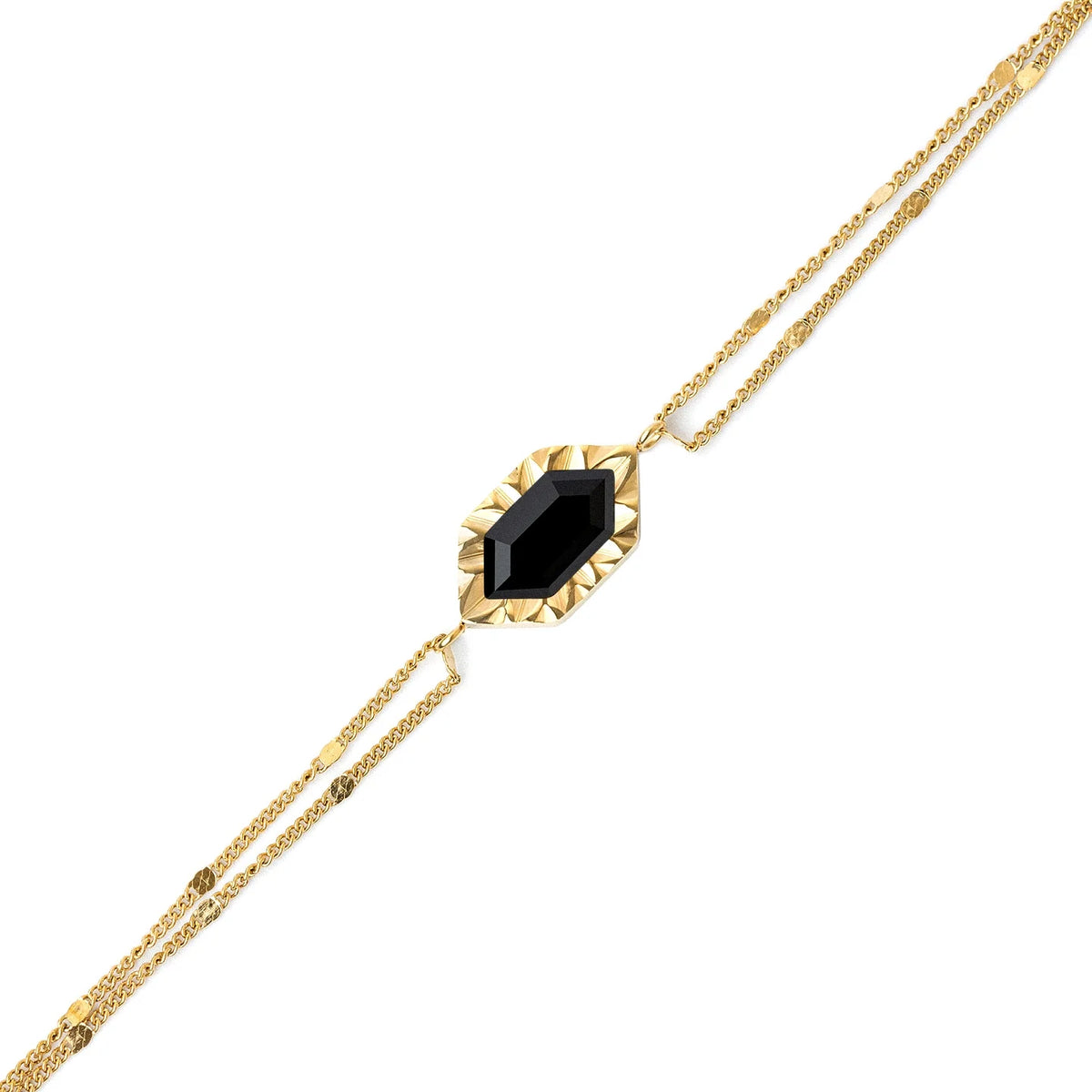 Bracciale Anartxy donna Gleam pietra nera