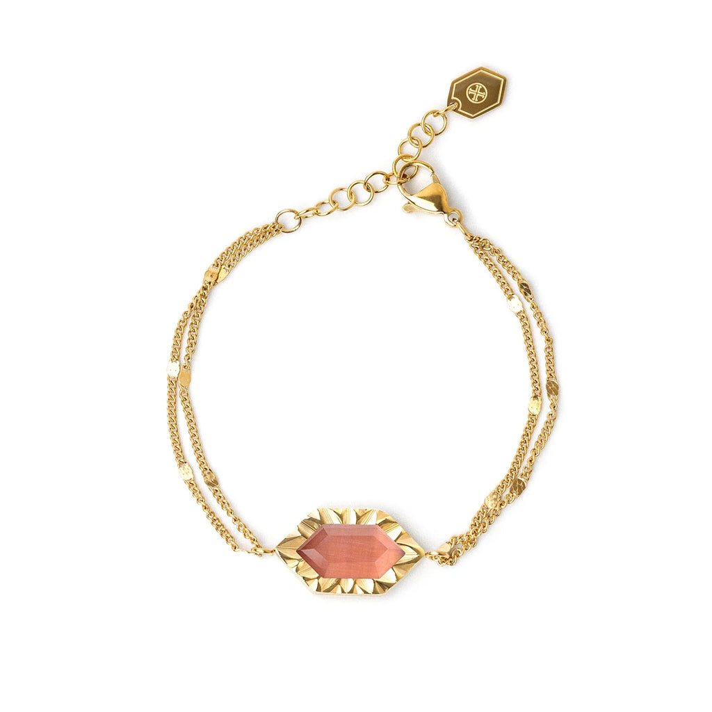 Bracciale Anartxy donna Gleam pietra rosa