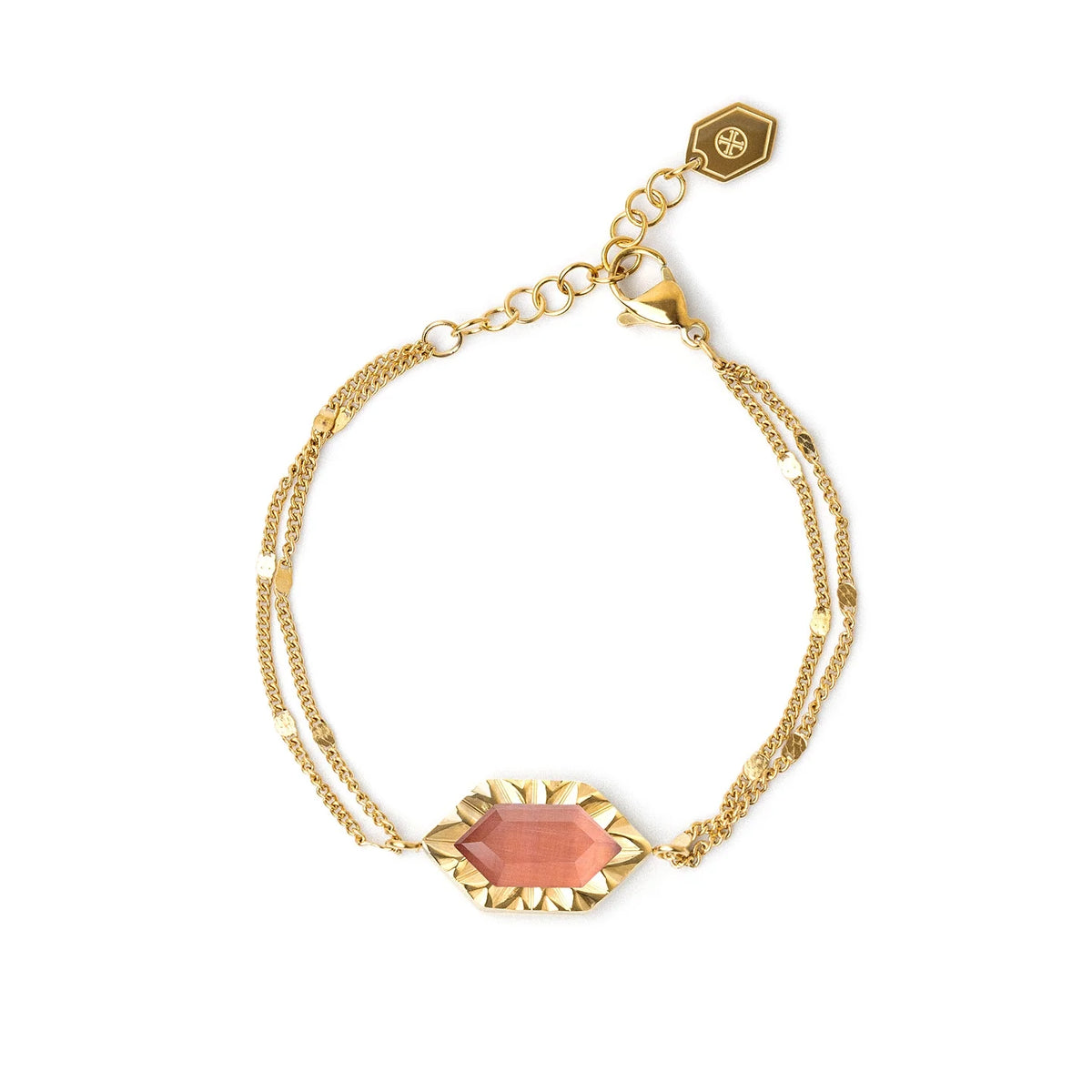 Bracciale Anartxy donna Gleam pietra rosa