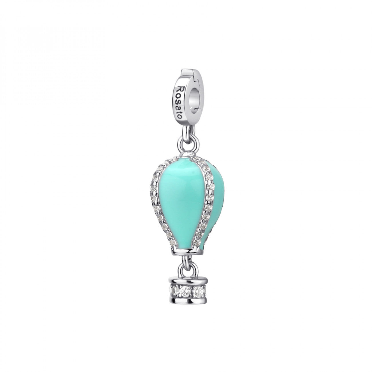 Charm Rosato Storie Mongolfiera Smalto tiffany