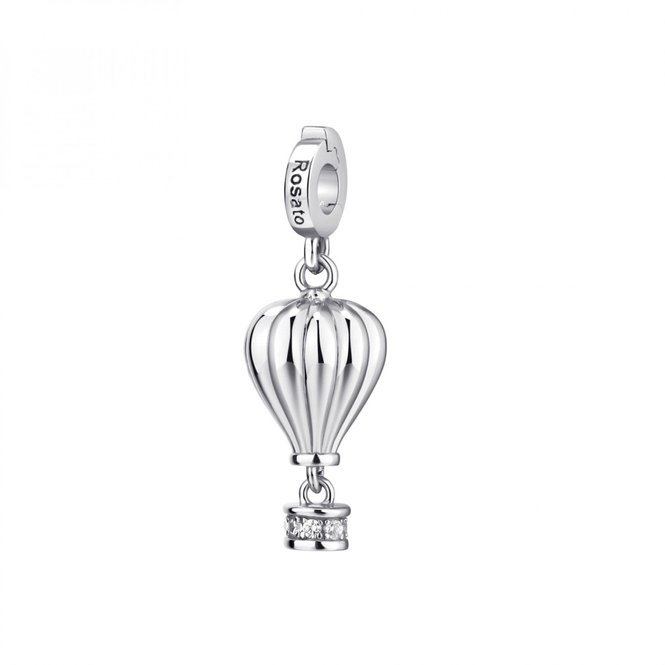 Charm Rosato Storie Mongolfiera Argento