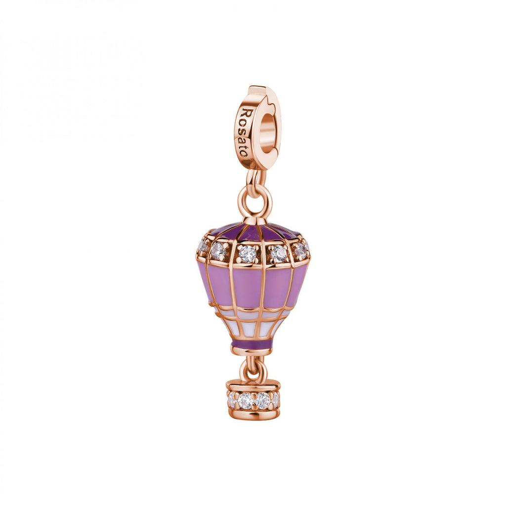 Charm Rosato Storie Mongolfiera Rosè Smalti viola lilla