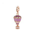 Charm Rosato Storie Mongolfiera Rosè Smalti viola lilla