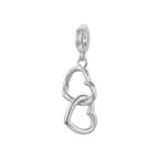 Charm Rosato Storie Cuori intrecciati