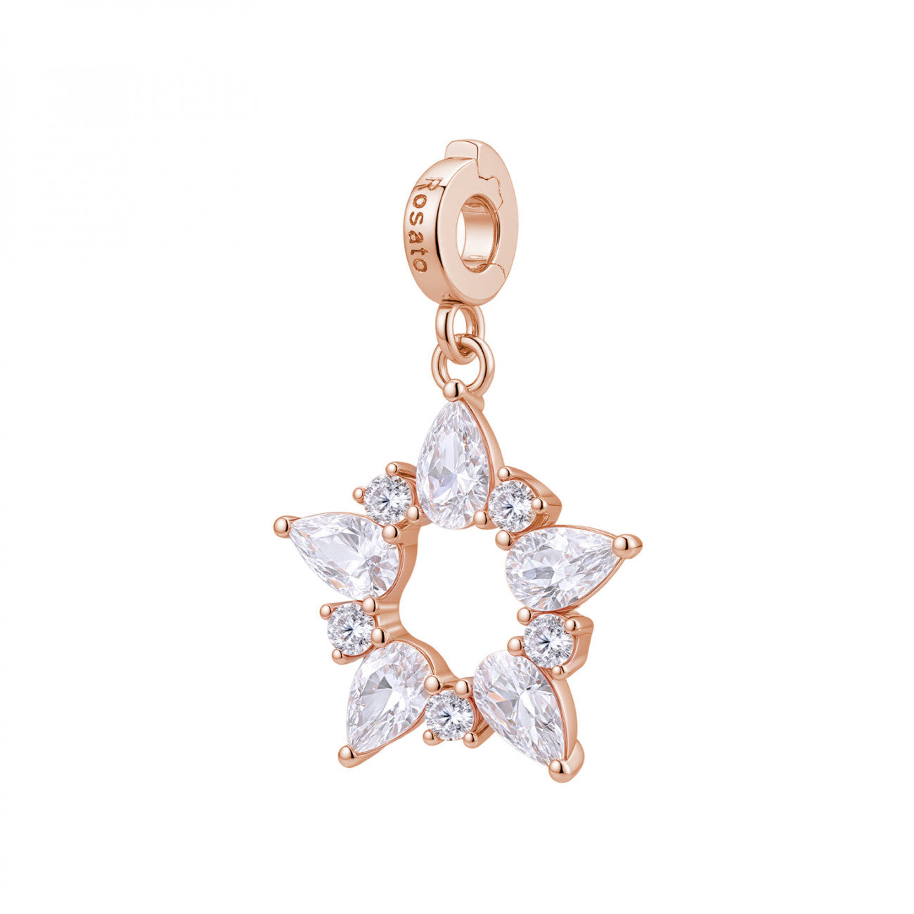 Charm Rosato Storie Stella rosè con zirconi