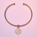 Charm Rosato Storie Quadrifoglio rosè con zirconi