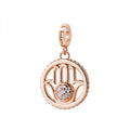 Charm Rosato Storie Mano di Fatima rosè con zirconi