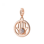 Charm Rosato Storie Mano di Fatima rosè con zirconi