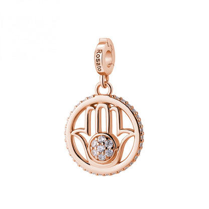 Charm Rosato Storie Mano di Fatima rosè con zirconi