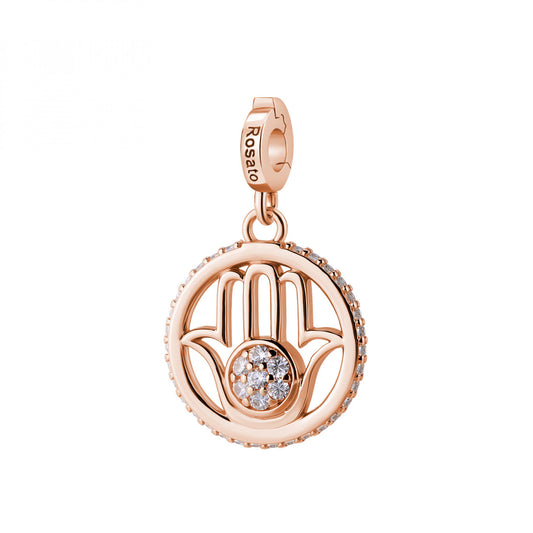 Charm Rosato Storie Mano di Fatima rosè con zirconi