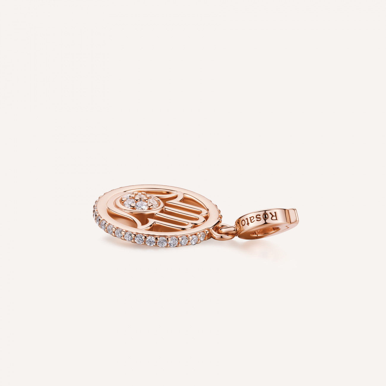 Charm Rosato Storie Mano di Fatima rosè con zirconi