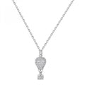 Collana Rosato Aria mongolfiera zirconata argento