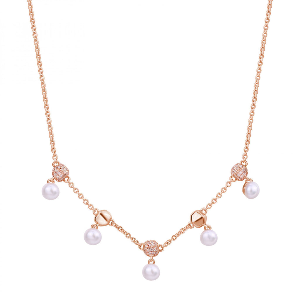 Collana girocollo Rosato Azzurra Perle rosè