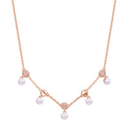 Collana girocollo Rosato Azzurra Perle rosè