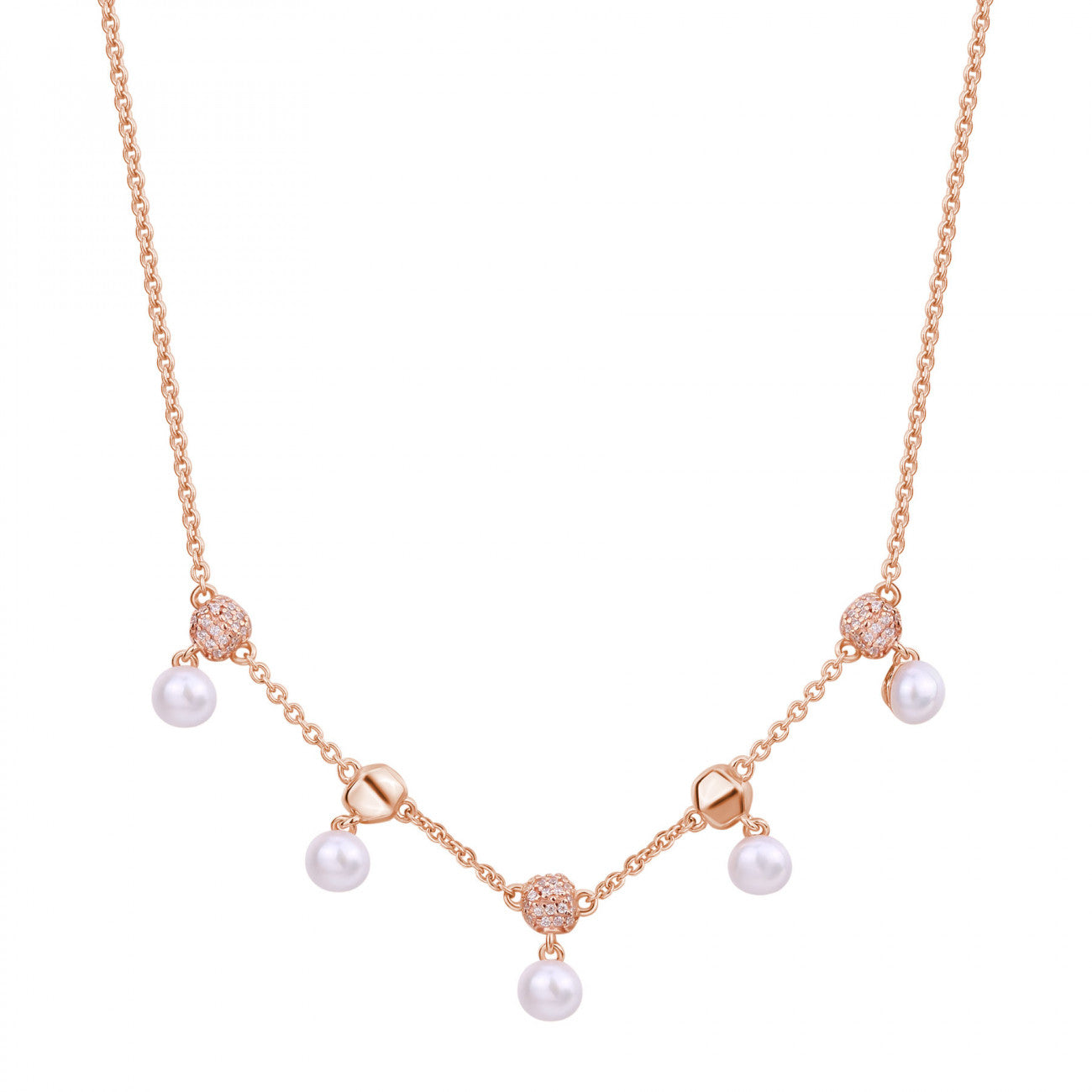 Collana girocollo Rosato Azzurra Perle rosè