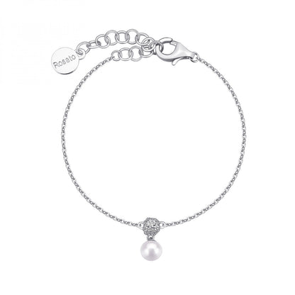 Bracciale donna Rosato Azzurra morbido con perla