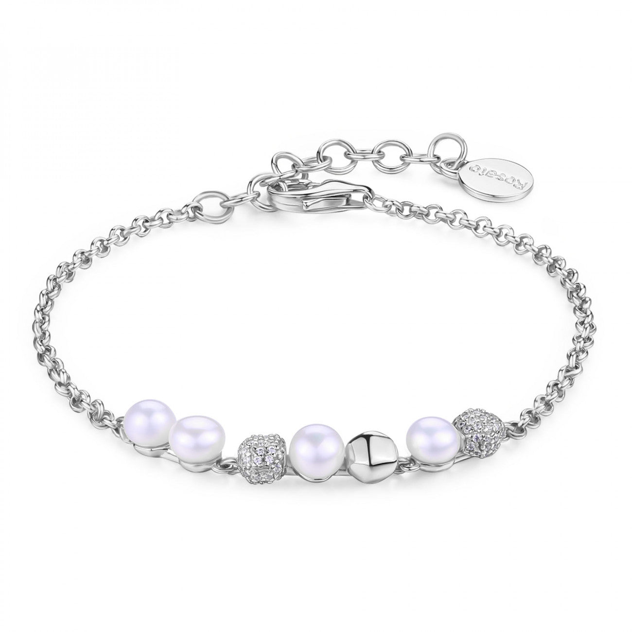 Bracciale donna Rosato Azzurra morbido Perle e sfere